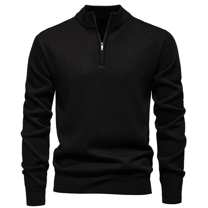 Jongman™ | Casual Gebreide Trui Met Halve Rits