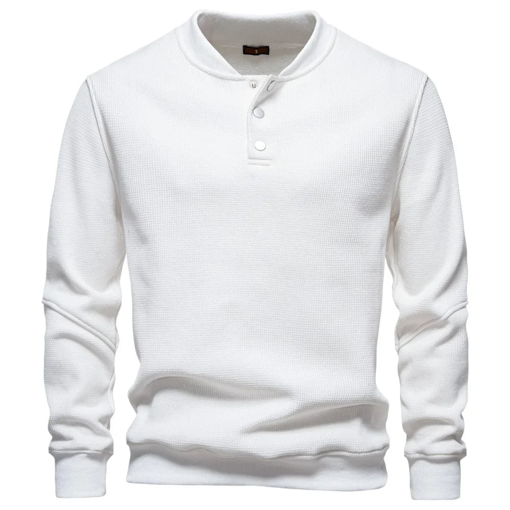 Jongman™ | Fleece Gevoerd Sweatshirt Met Knoopdesign