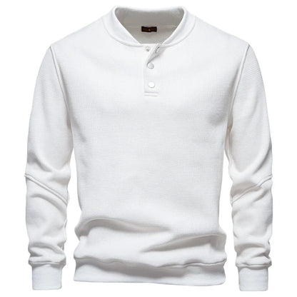 Jongman™ | Fleece Gevoerd Sweatshirt Met Knoopdesign