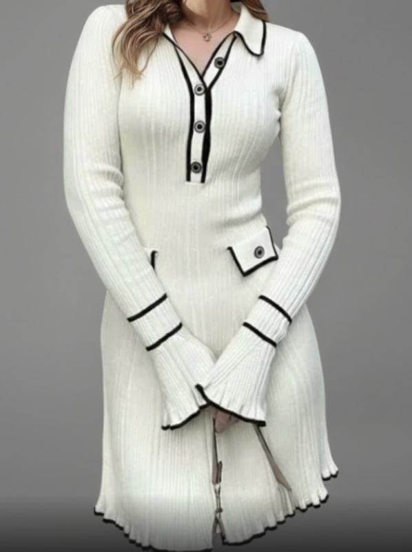 Luxe Ribjurk met Knopen