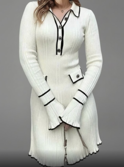 Luxe Ribjurk met Knopen