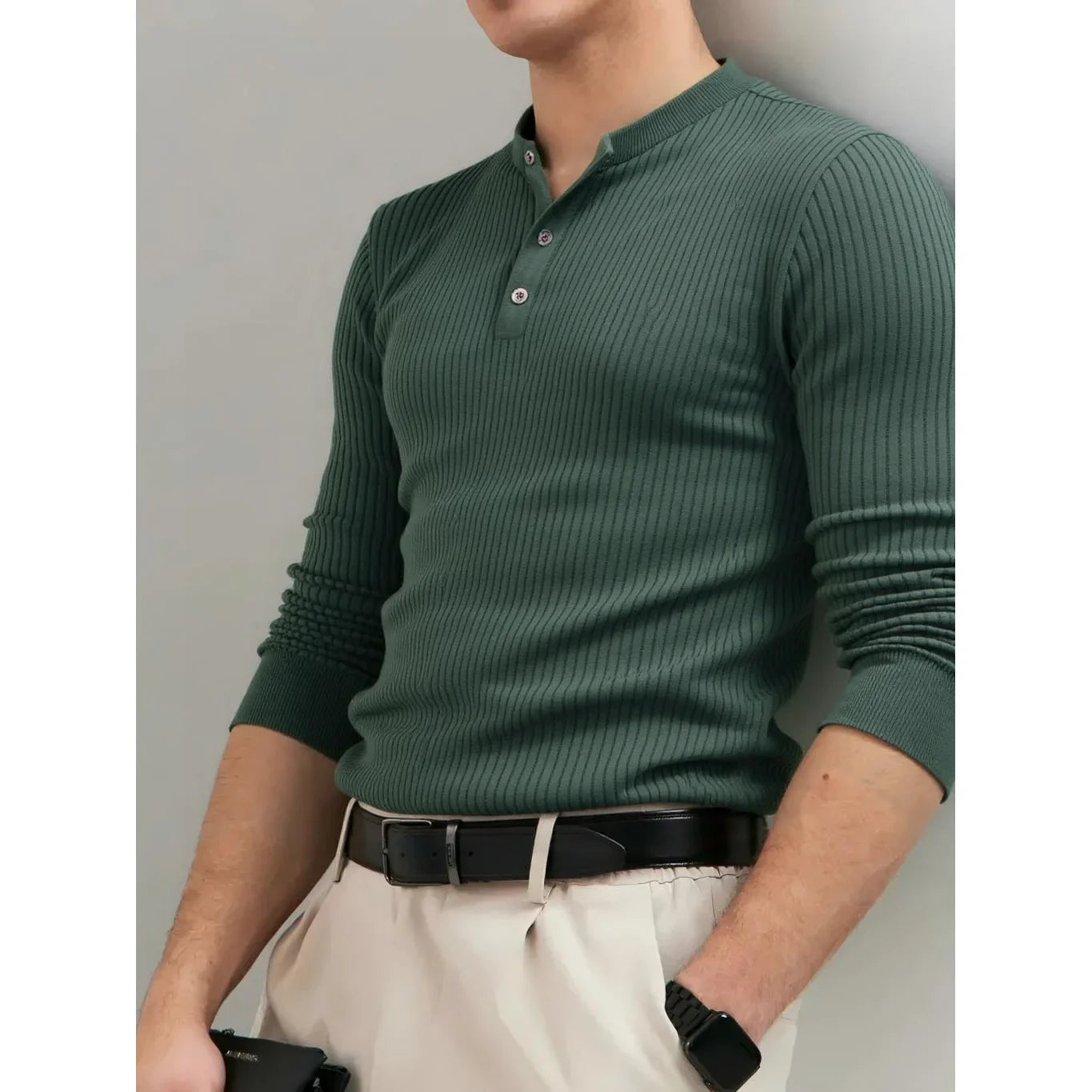 Jongman™ | Casual Winter Poloshirt Met Knopen