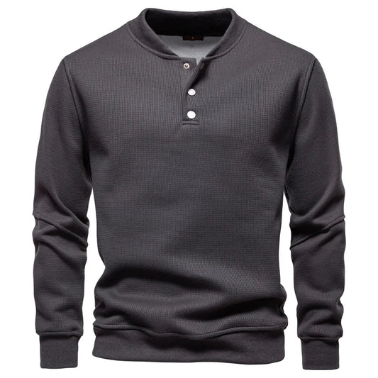 Jongman™ | Fleece Gevoerd Sweatshirt Met Knoopdesign