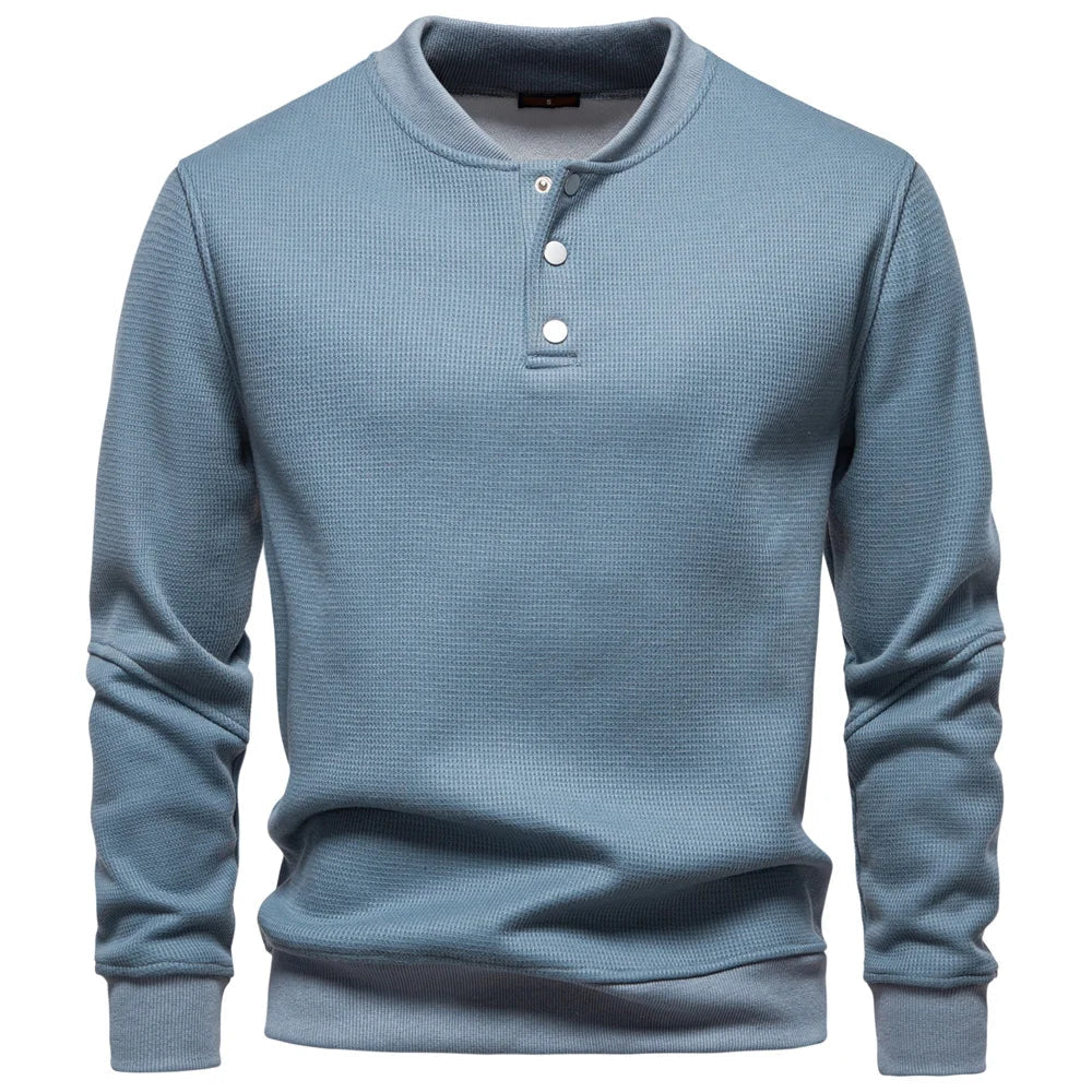 Jongman™ | Fleece Gevoerd Sweatshirt Met Knoopdesign