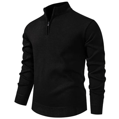Jongman™ | Casual Gebreide Trui Met Halve Rits