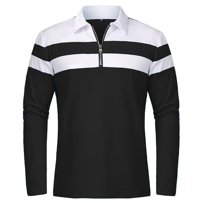 Jongman™ | Gestreept Poloshirt Met Ritssluiting