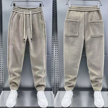 Olivier – Casual joggingbroek van corduroy en fleece