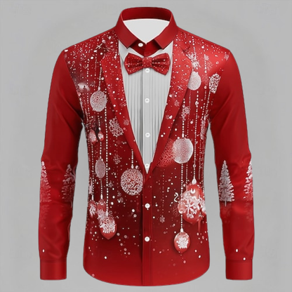 FEESTELIJK TUXEDO OVERHEMD MET LANGE MOUWEN