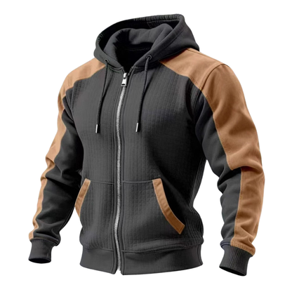 Paris | Getextureerd Jack met Ritssluiting en Capuchon