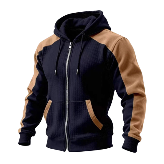 Paris | Getextureerd Jack met Ritssluiting en Capuchon