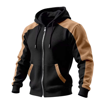 Paris | Getextureerd Jack met Ritssluiting en Capuchon