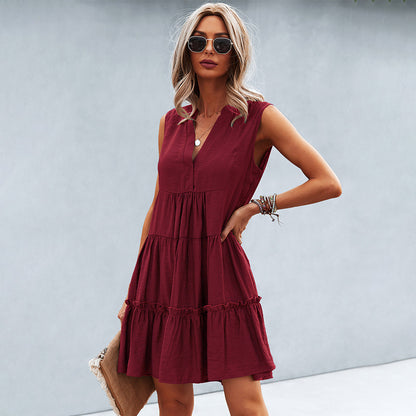 ANNELI - Stijlvolle zomer mini jurk