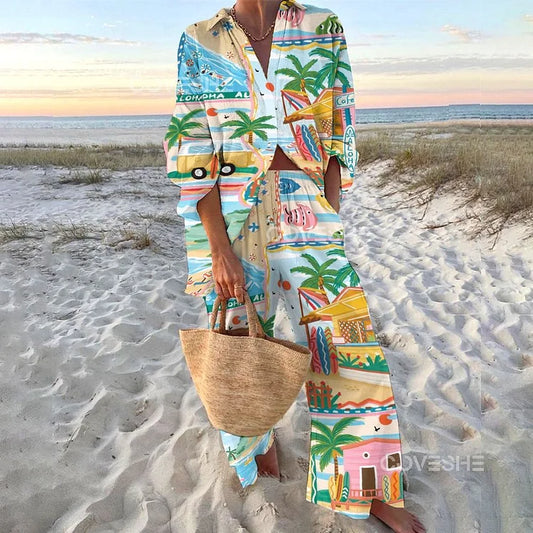 Beach Cartoon | Tweedelige Set