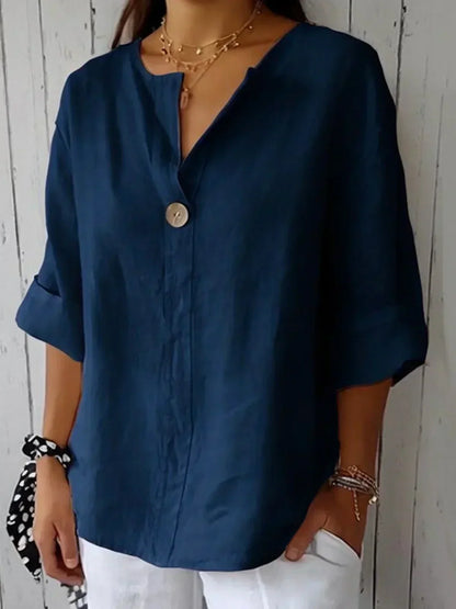 Luna™ Casual V-Hals Blouse