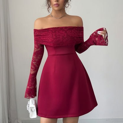 Elegante Bordeaux Jurk