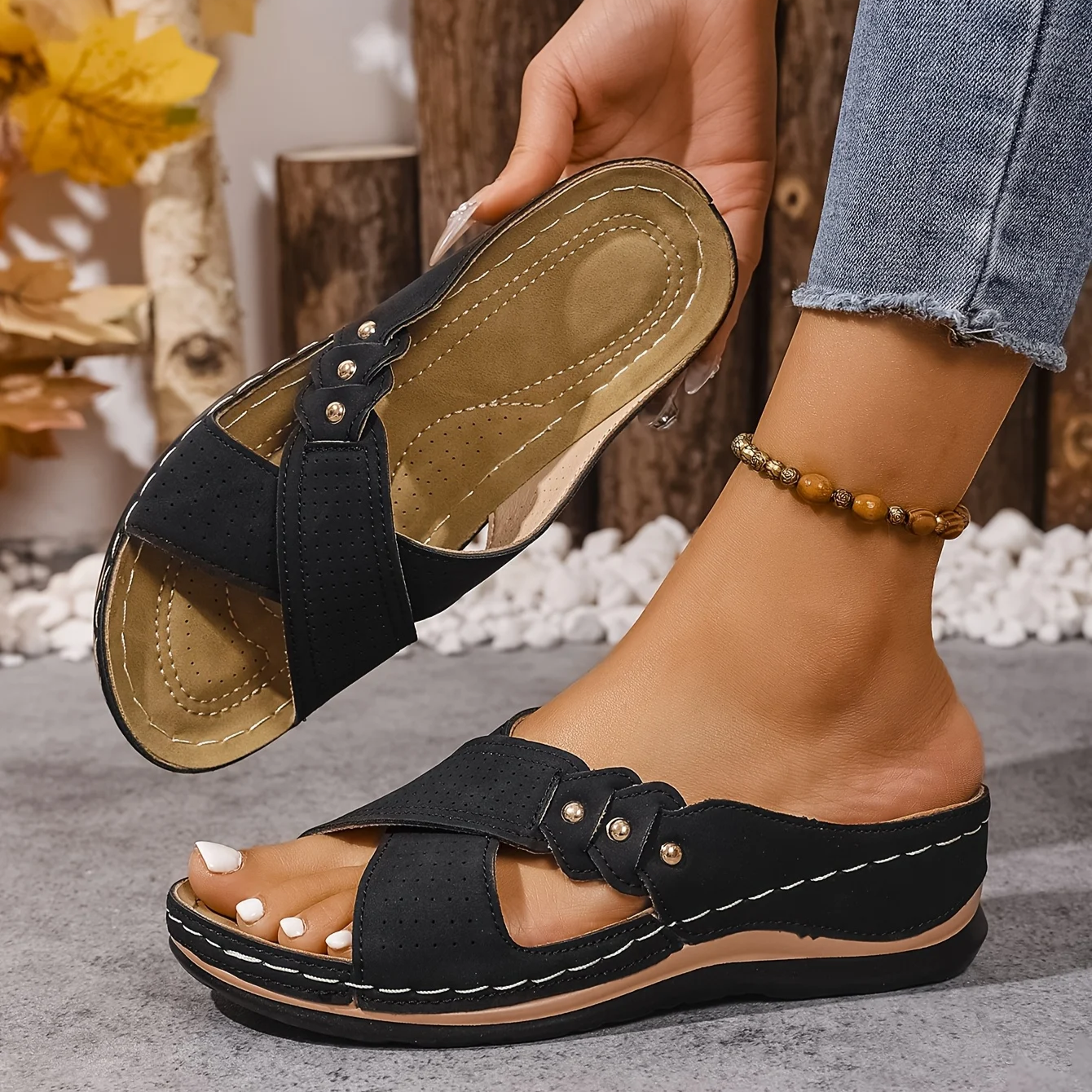 Pascalle | Orthopedische Wedge Sandalen
