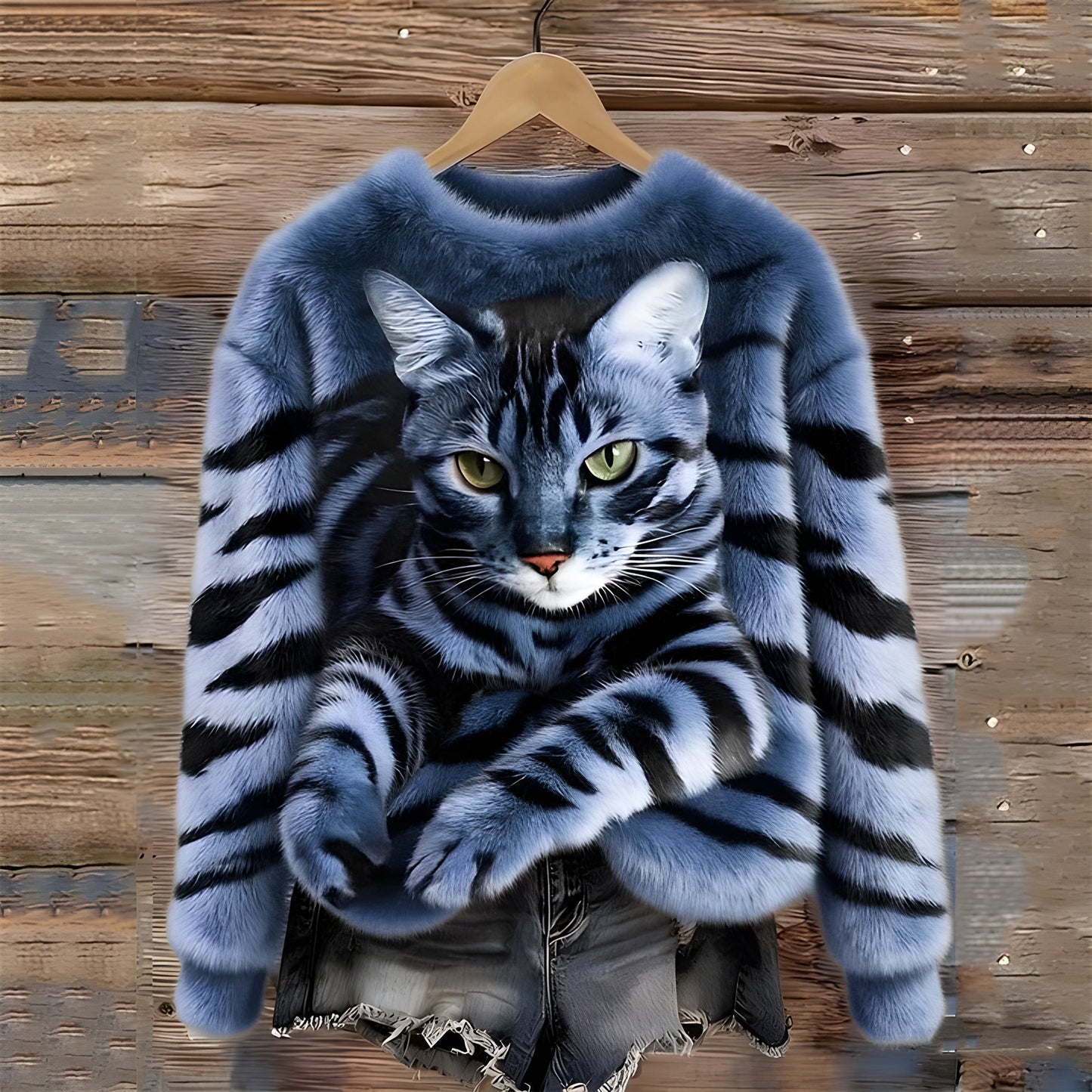 Sanne | Sweater Met Kattenprint