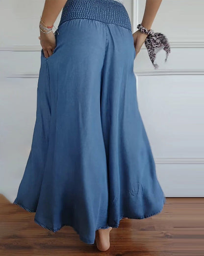 Jasper | Vloeiende Smocked Taille Broek