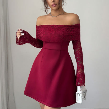 Elegante Bordeaux Jurk