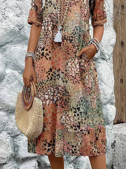 Maya™ Vibrant Midi Jurk