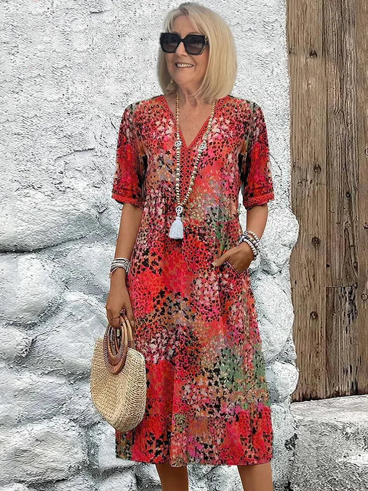 Maya™ Vibrant Midi Jurk