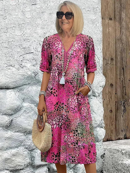 Maya™ Vibrant Midi Jurk