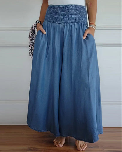 Jasper | Vloeiende Smocked Taille Broek