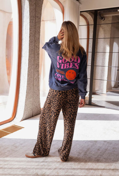 Mira™ | Broek met leopardprint en urban comfort