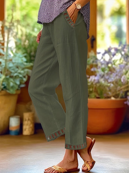 Wren™ Ontspannen Cropped Broek Met Contrastafwerking
