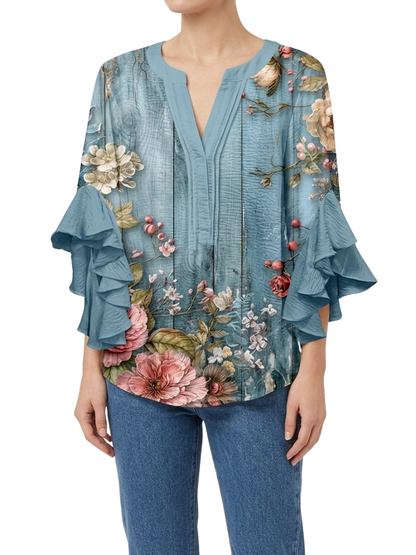 Floriana | Elegante Ruffle Blouse