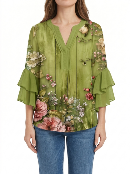 Floriana | Elegante Ruffle Blouse