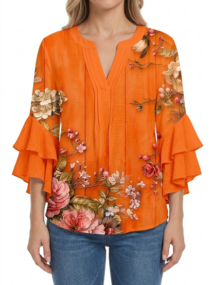 Floriana | Elegante Ruffle Blouse