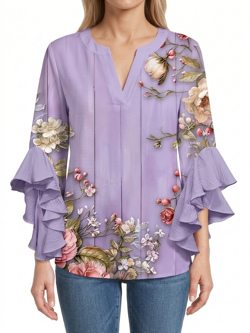 Floriana | Elegante Ruffle Blouse