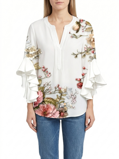 Floriana | Elegante Ruffle Blouse