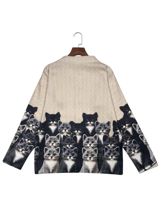 Galerie des Félins | Artistieke Cardigan