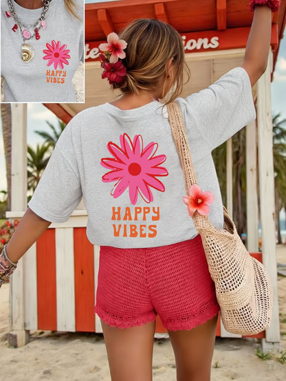 Luna | Happy Vibes Oversized T-Shirt