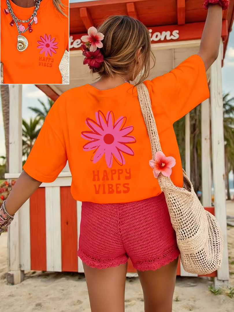 Luna | Happy Vibes Oversized T-Shirt