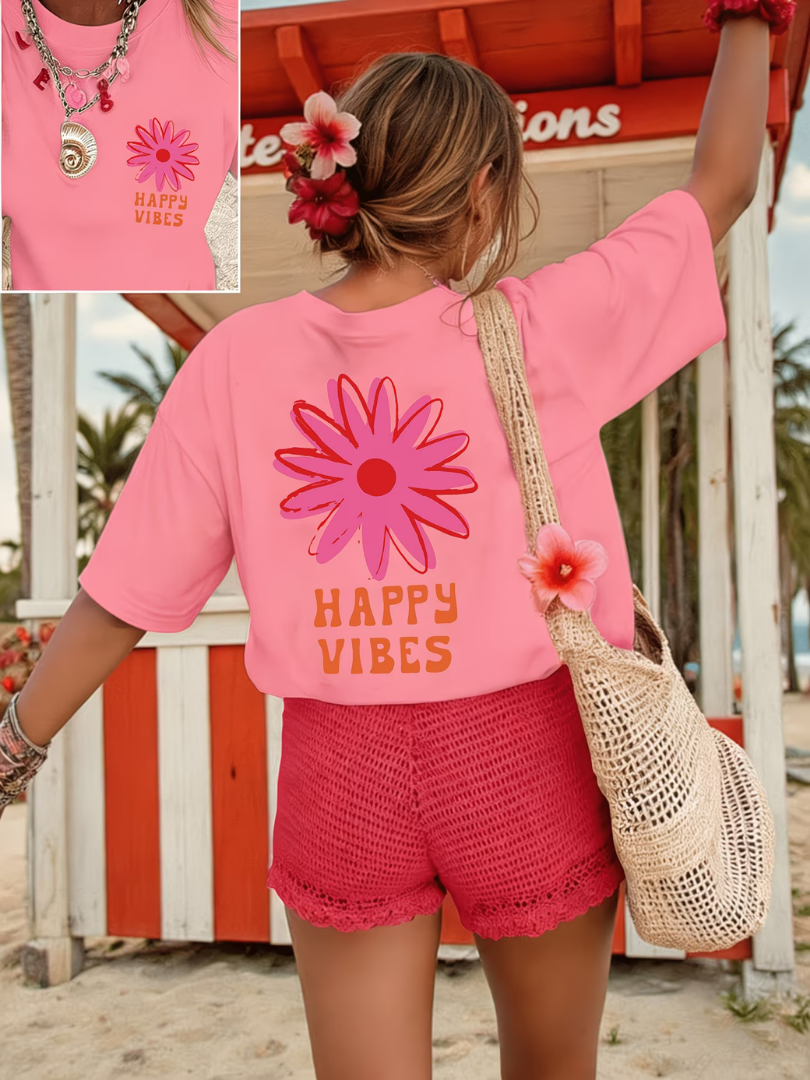 Luna | Happy Vibes Oversized T-Shirt