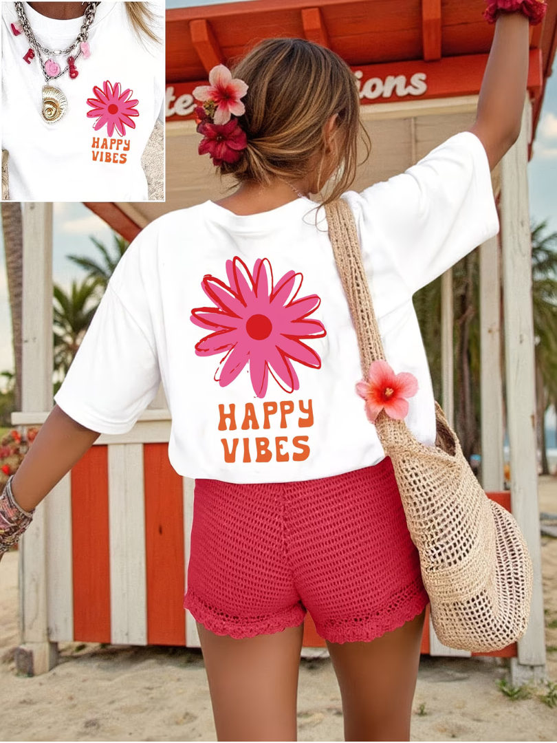 Luna | Happy Vibes Oversized T-Shirt
