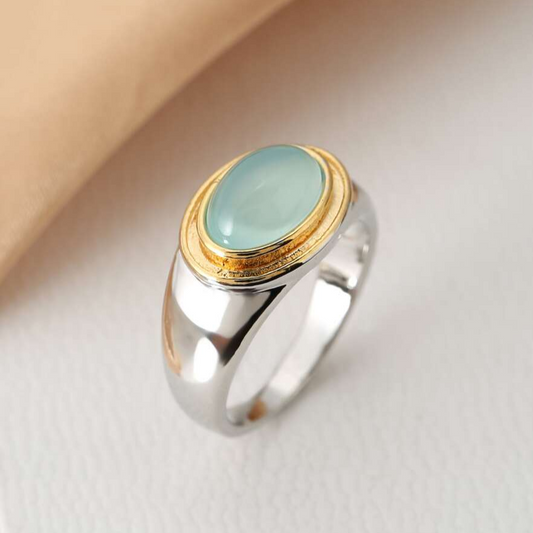 Vintage Groene Maansteen Ring