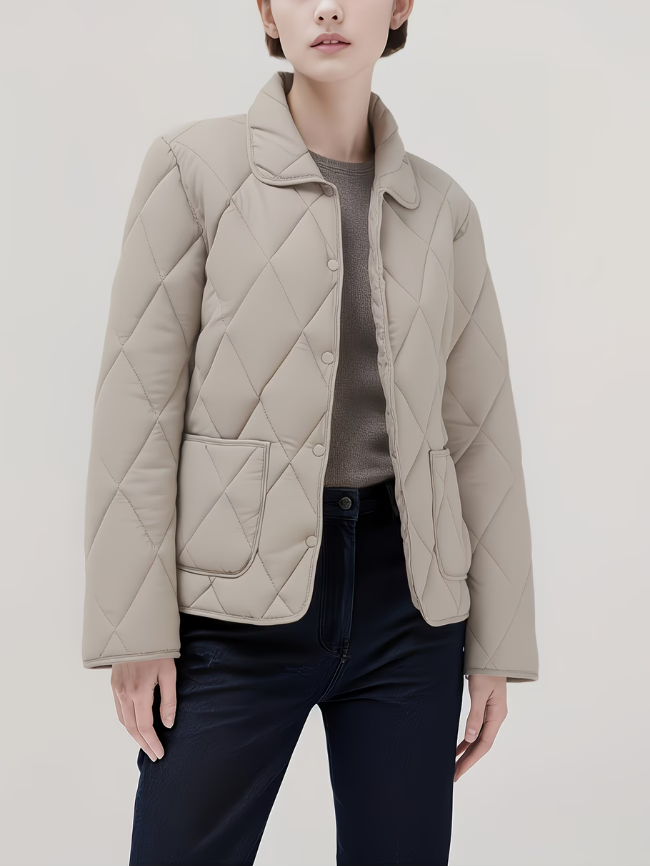 Liora | Gewatteerde Ruitjesjas