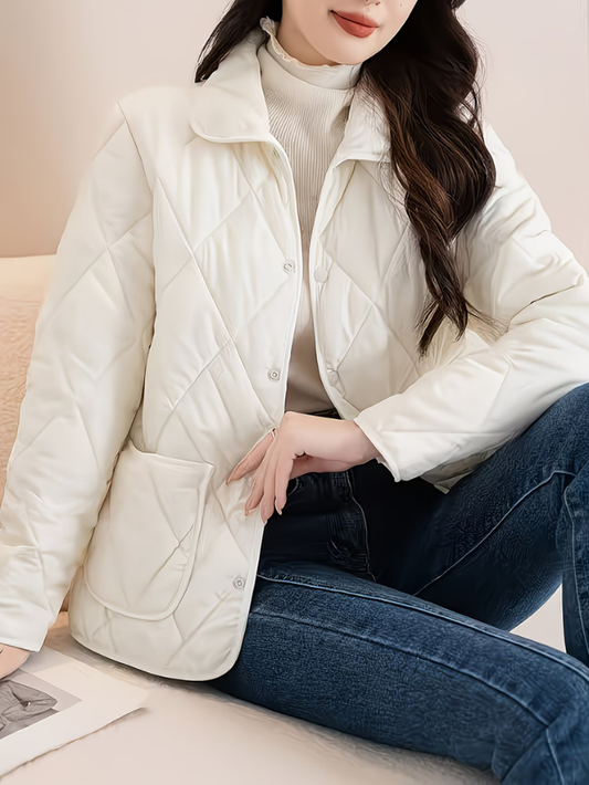 Liora | Gewatteerde Ruitjesjas