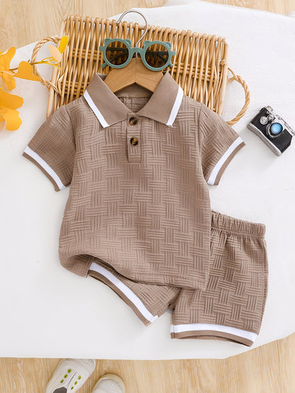 Otis | Wafelstructuur Polo & Short Set