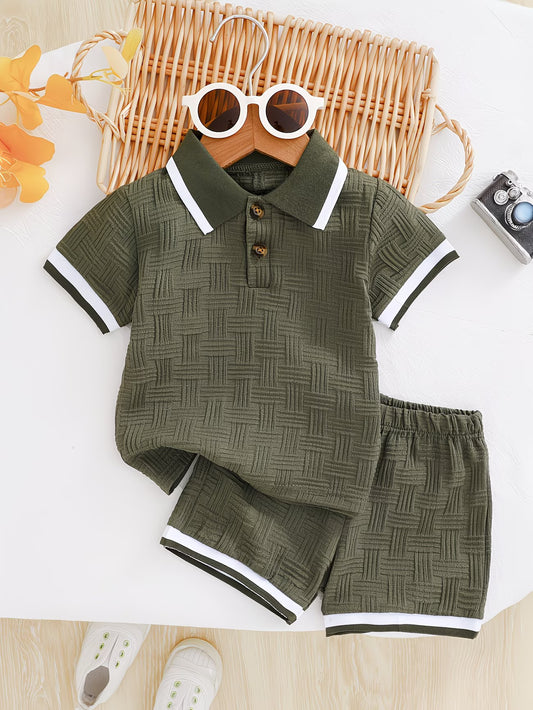 Otis | Wafelstructuur Polo & Short Set