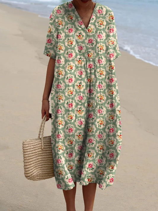 Femke™ Vintage Bloemenjurk
