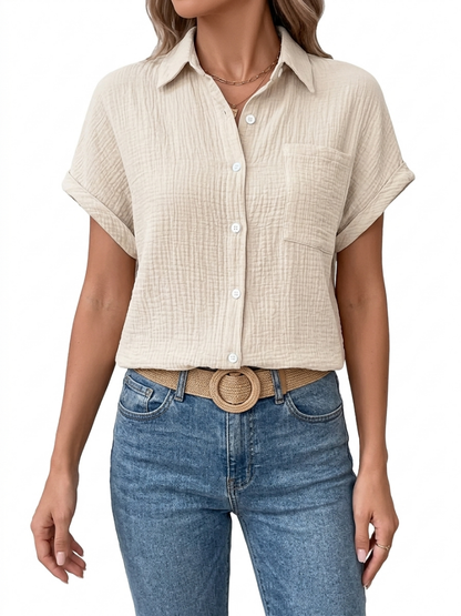 Yara | Luchtige Mousseline Blouse