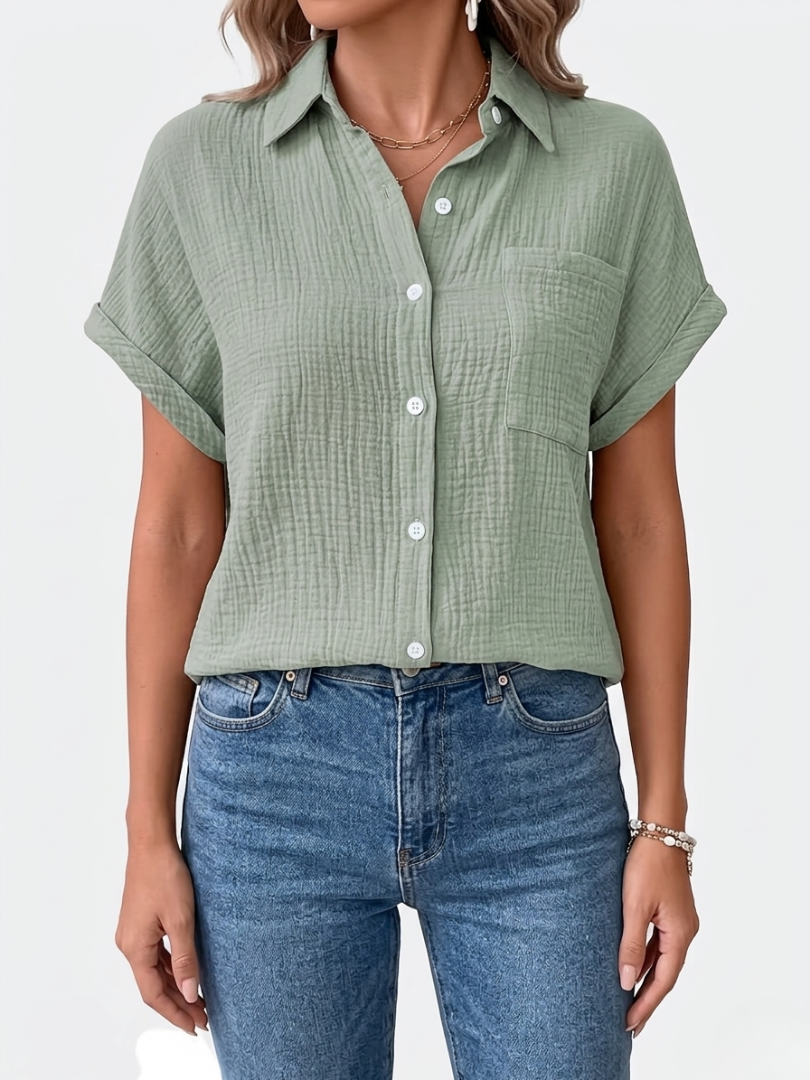 Yara | Luchtige Mousseline Blouse