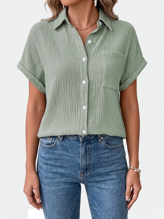 Yara | Luchtige Mousseline Blouse