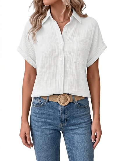 Yara | Luchtige Mousseline Blouse