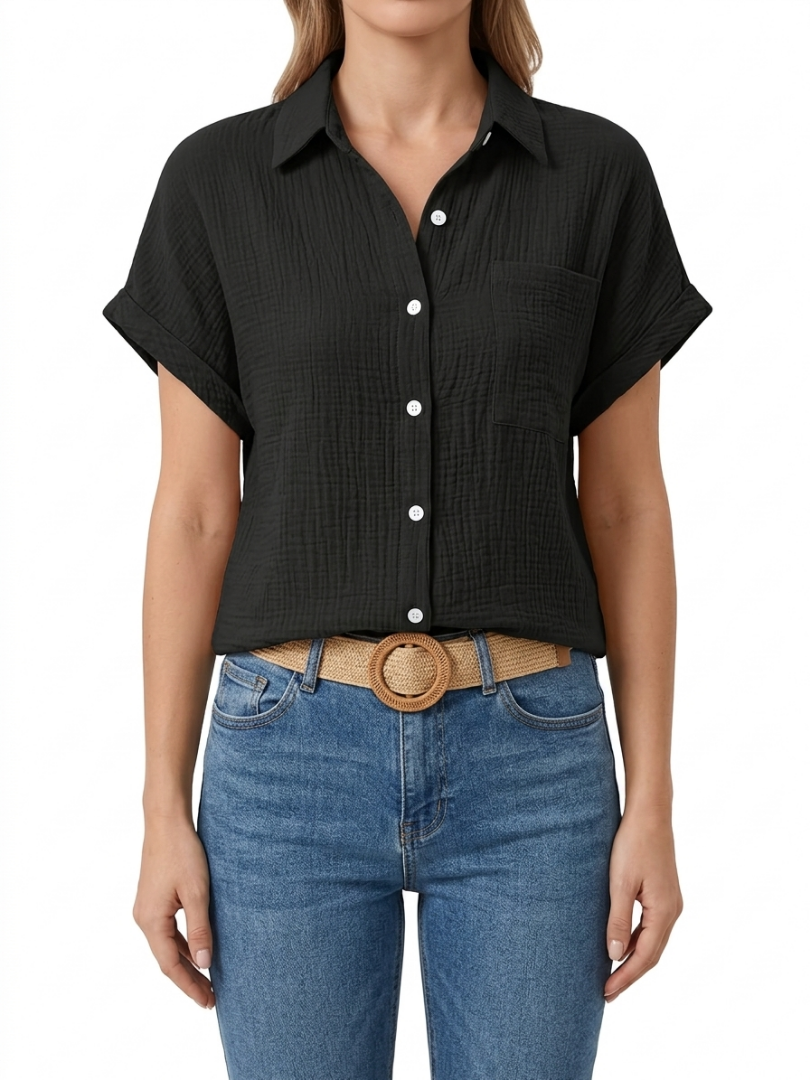 Yara | Luchtige Mousseline Blouse